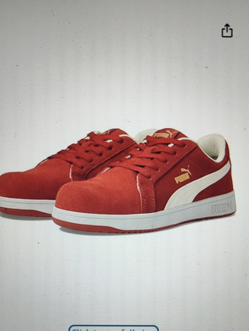 Puma Red and White Low-Top Suede Sneakers Iconic 🍒